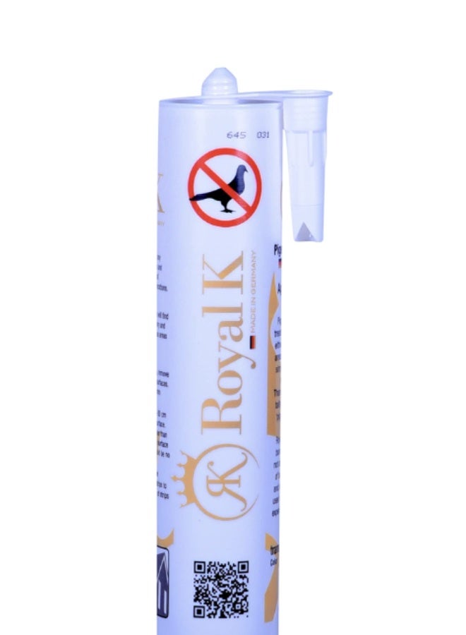 رويال كيه جل رويال كيه طارد للحمام، جل شفاف طارد للطيور للأسطح والنوافذ والحواف (310 مل) - Image 1